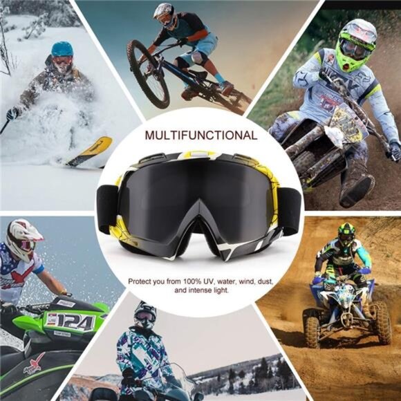 SPOSUNE Dirt Bike ATV Goggles UV400 Motorcycle Goggles for Men Women Youth - Picture 6 of 7